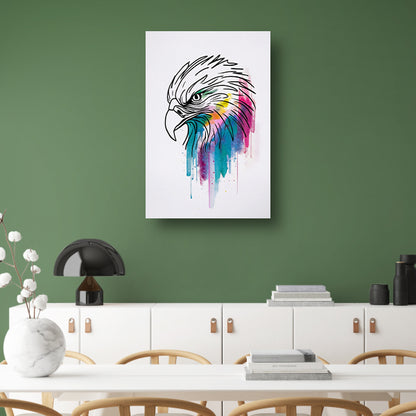 Abstracte Aquarel Adelaar in Kleur poster