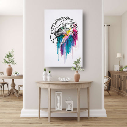 Abstracte Aquarel Adelaar in Kleur poster