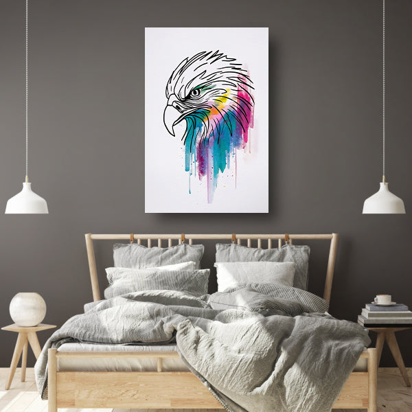 Abstracte Aquarel Adelaar in Kleur poster