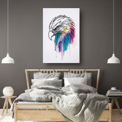 Abstracte Aquarel Adelaar in Kleur poster