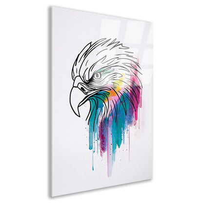 Abstracte Aquarel Adelaar in Kleur acrylglas