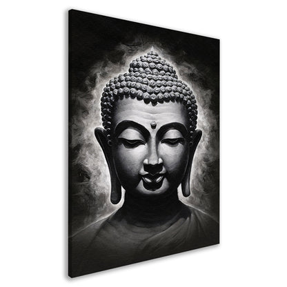 Serene Boeddha in Monochrome Tinten canvas