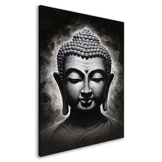 Serene Boeddha in Monochrome Tinten canvas
