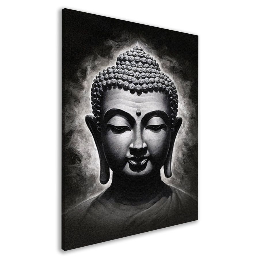 Serene Boeddha in Monochrome Tinten canvas