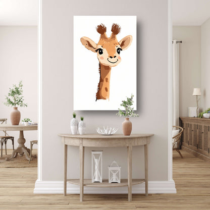 Schattige digitale tekening van een giraffe poster