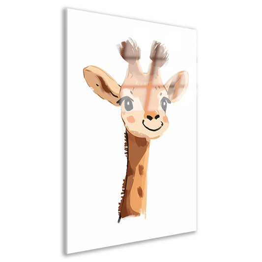 Schattige digitale tekening van een giraffe acrylglas