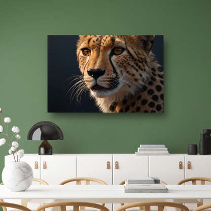Intense blik van een rustende cheeta poster