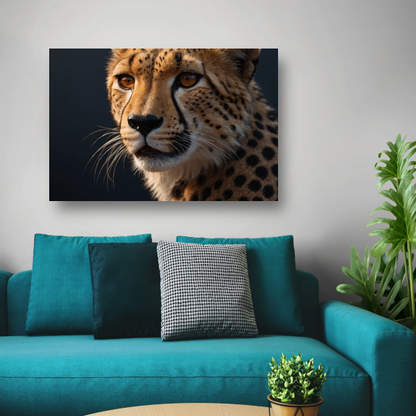 Intense blik van een rustende cheeta poster