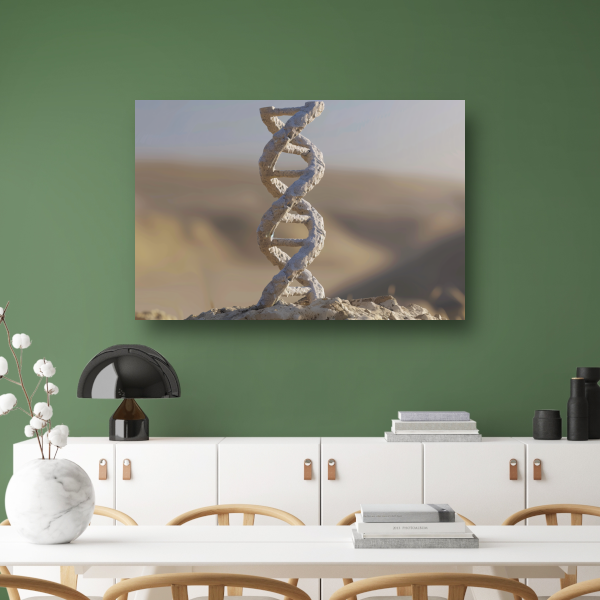 DNA-structuur op steen canvas