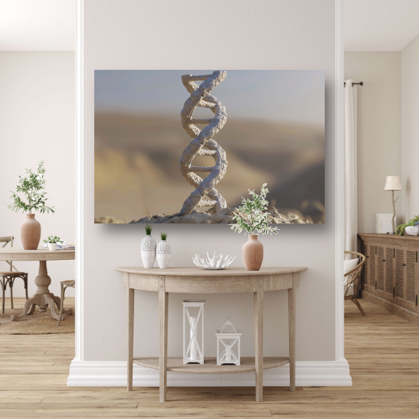 DNA-structuur op steen canvas