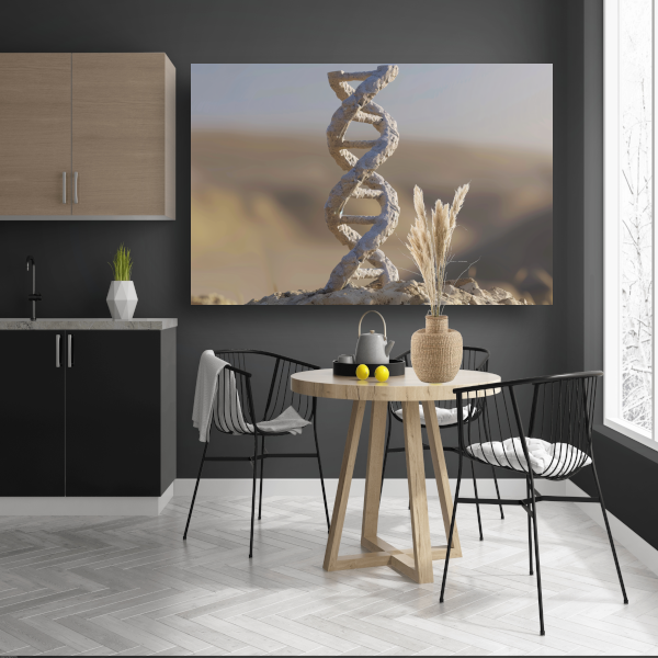 DNA-structuur op steen canvas