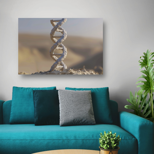 DNA-structuur op steen canvas