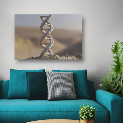 DNA-structuur op steen canvas