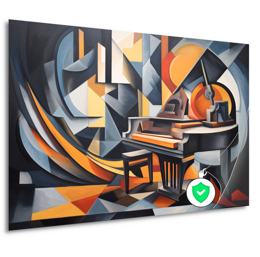 Piano in minimalistische stijl poster