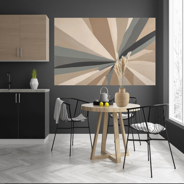 Abstracte Symmetrie in Monochromatische Harmonie poster
