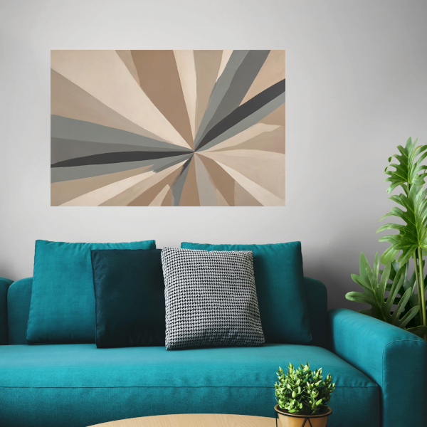Abstracte Symmetrie in Monochromatische Harmonie poster