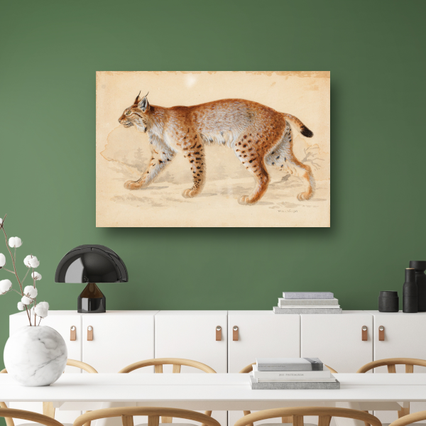 Lynx - Wilhelm von Wright canvas met baklijst