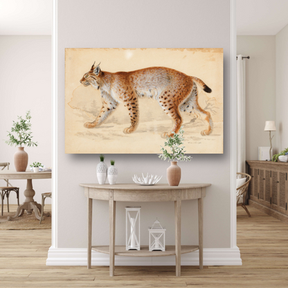 Lynx - Wilhelm von Wright canvas met baklijst