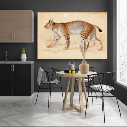 Lynx - Wilhelm von Wright canvas met baklijst