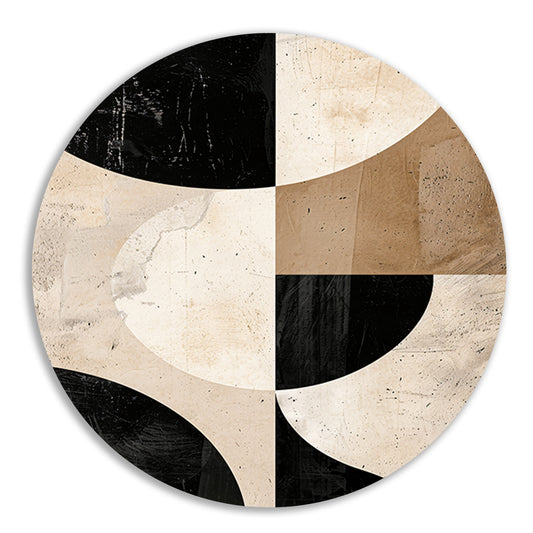 Minimalistische Abstractie van Zwart-Witte Tinten forex muurcirkel