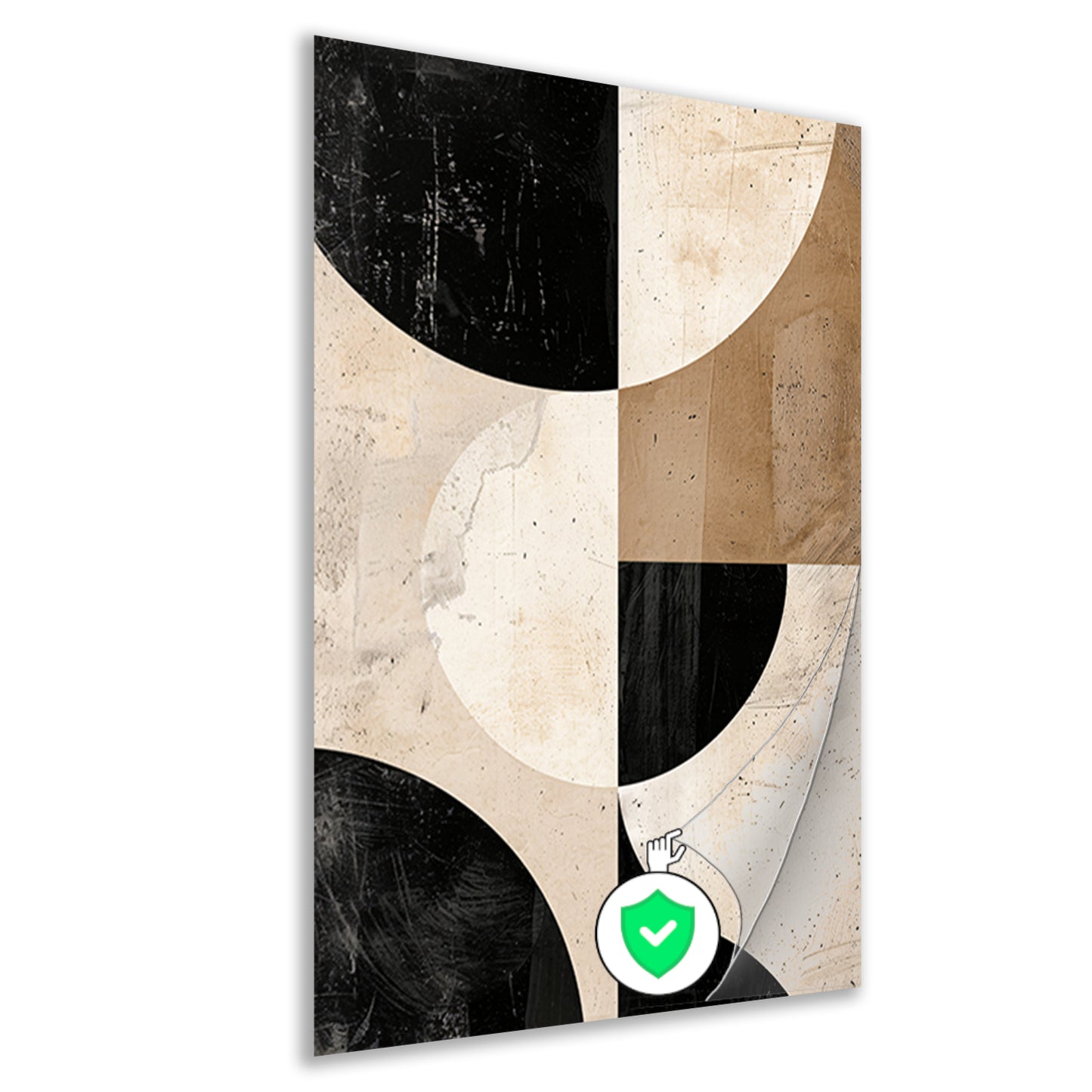 Minimalistische Abstractie van Zwart-Witte Tinten poster