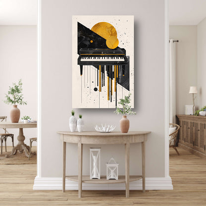 Abstract Piano in Minimalistisch Stijl poster