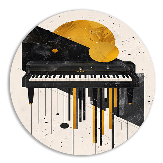 Abstract Piano in Minimalistisch Stijl forex muurcirkel