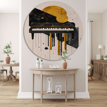 Abstract Piano in Minimalistisch Stijl forex muurcirkel