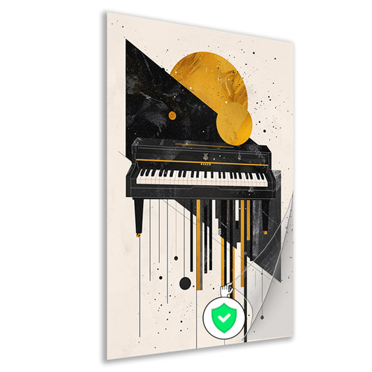 Abstract Piano in Minimalistisch Stijl poster