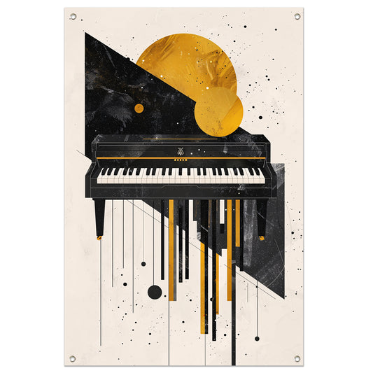 Abstract Piano in Minimalistisch Stijl tuinposter