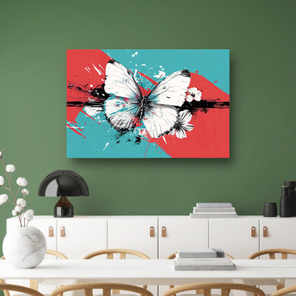 Abstracte moderne vlinder kunst aan de muur poster
