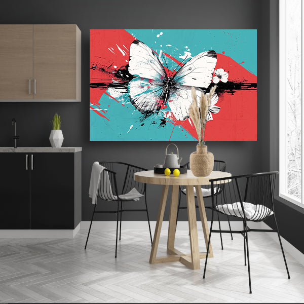 Abstracte moderne vlinder kunst aan de muur acrylglas