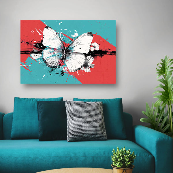 Abstracte moderne vlinder kunst aan de muur acrylglas