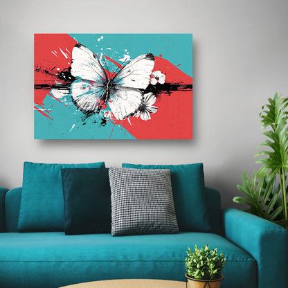 Abstracte moderne vlinder kunst aan de muur poster