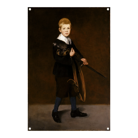 Jongen met een zwaard - Édouard Manet tuinposter