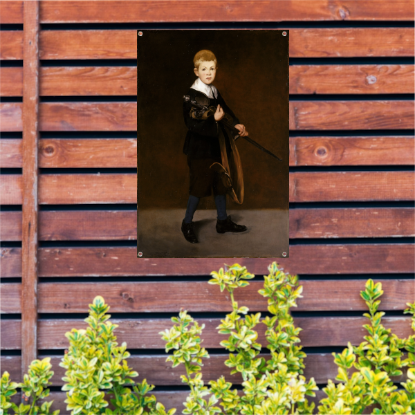Jongen met een zwaard - Édouard Manet tuinposter