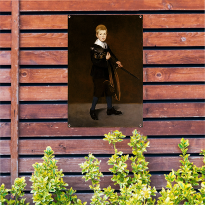 Jongen met een zwaard - Édouard Manet tuinposter
