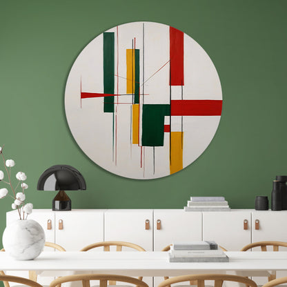 Dynamische Abstractie met Primaire Kleuren forex muurcirkel
