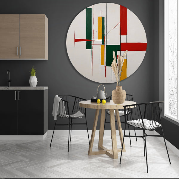 Dynamische Abstractie met Primaire Kleuren forex muurcirkel