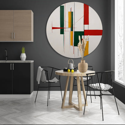 Dynamische Abstractie met Primaire Kleuren forex muurcirkel