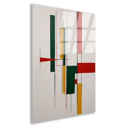 Dynamische Abstractie met Primaire Kleuren acrylglas