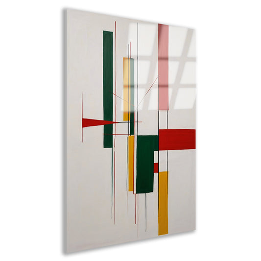 Dynamische Abstractie met Primaire Kleuren acrylglas
