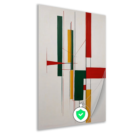 Dynamische Abstractie met Primaire Kleuren poster