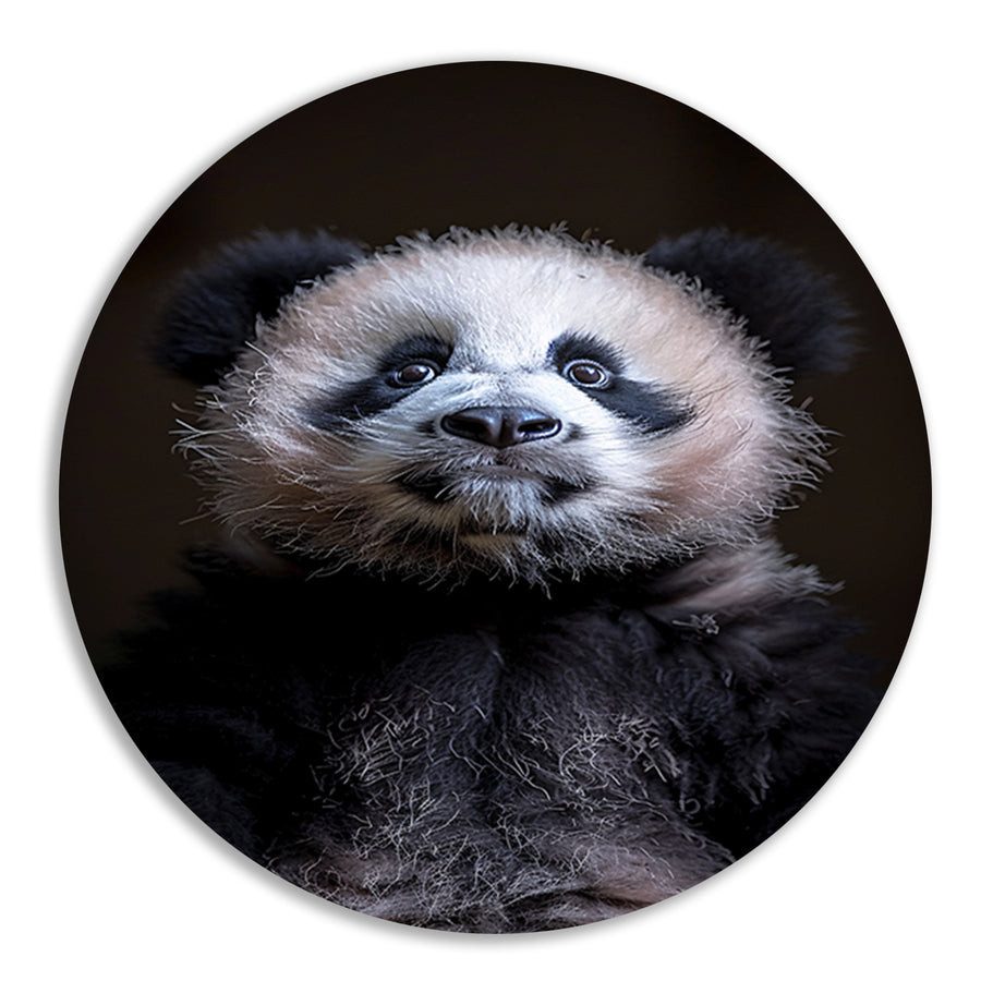 Portret van een Nieuwsgierige Panda forex muurcirkel