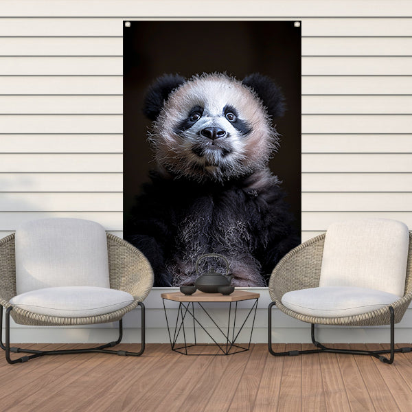 Portret van een Nieuwsgierige Panda tuinposter