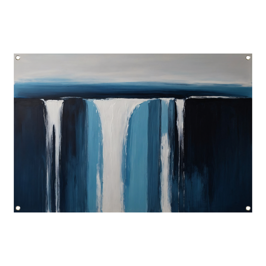 Abstracte Visie van een Serene Waterval tuinposter
