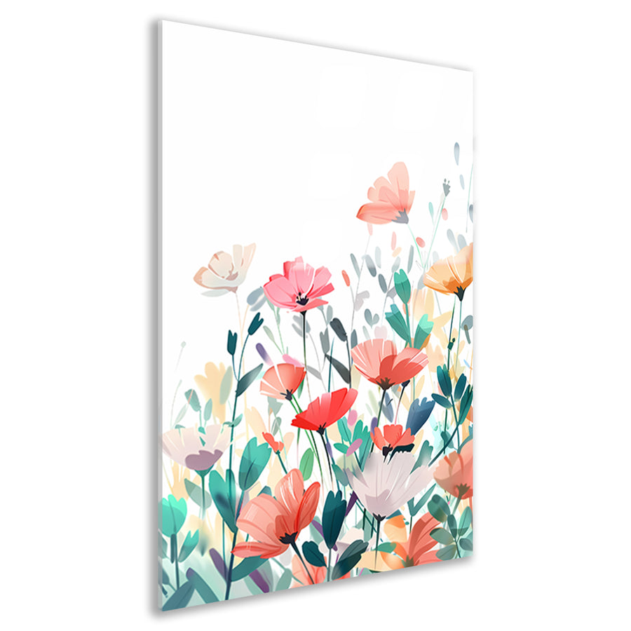 Digitale Print van Zachte Bloemenzee acrylglas