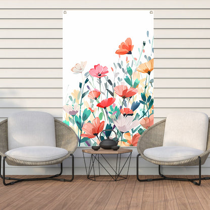 Digitale Print van Zachte Bloemenzee tuinposter