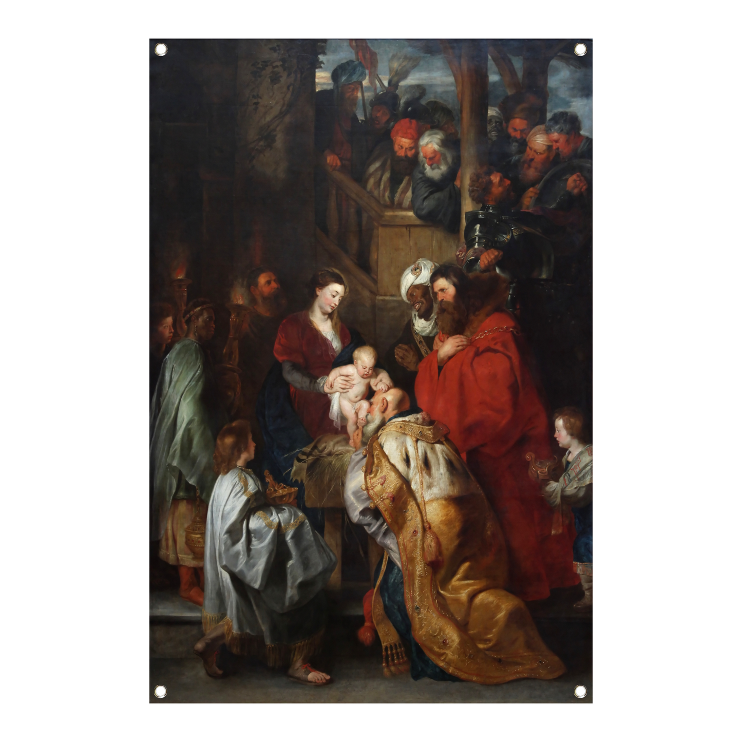 De Aanbidding der Koningen - Peter Paul Rubens tuinposter