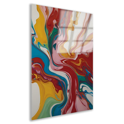 Explosie van kleur en abstracte beweging acrylglas